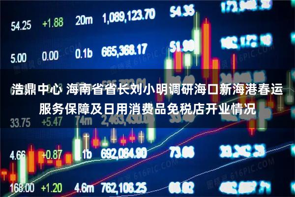 浩鼎中心 海南省省长刘小明调研海口新海港春运服务保障及日用消费品免税店开业情况