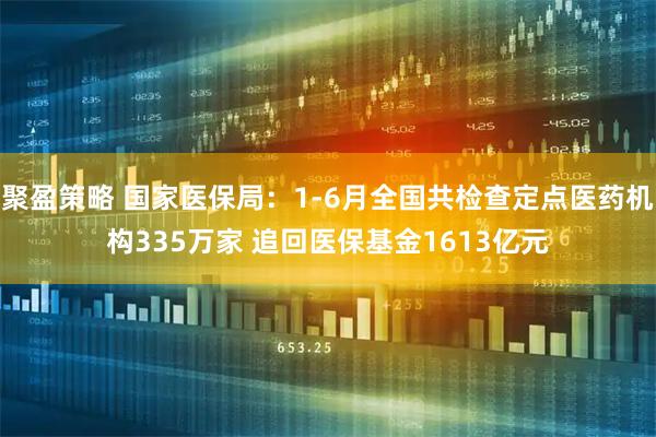 聚盈策略 国家医保局：1-6月全国共检查定点医药机构335万家 追回医保基金1613亿元